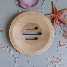 Load image into Gallery viewer, Small Round Wood Shampoo Bar Dish - Olive & Rosie