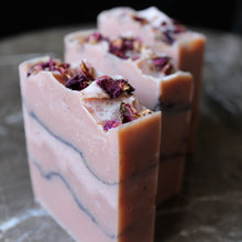 Load image into Gallery viewer, Mediterranean, Rose Clay &amp; Charcoal Soap
