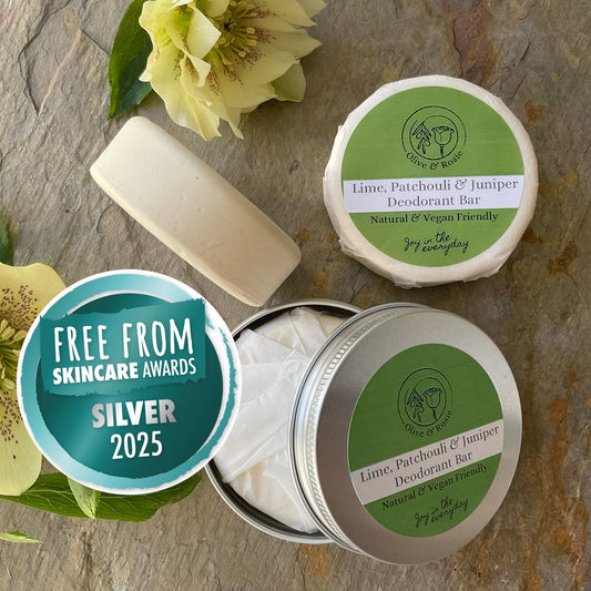 Deodorant Bar - Lime, Patchouli & Juniper - Olive & Rosie