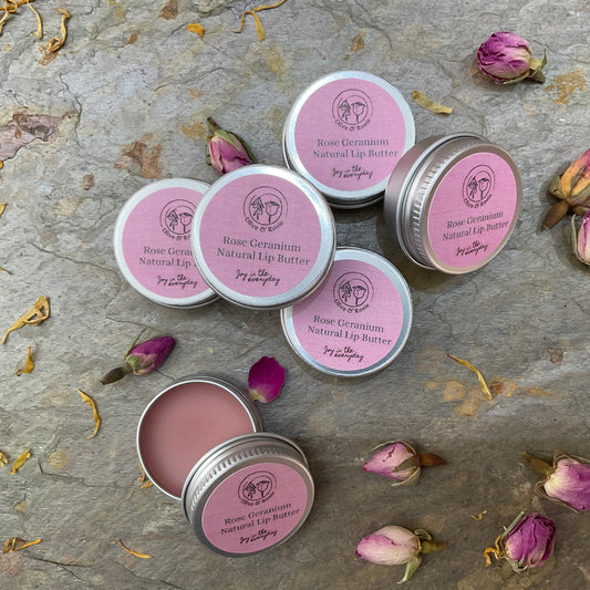 Rose Geranium Natural Lip Butter - Olive & Rosie
