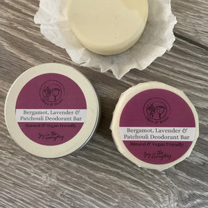 Olive & Rosie, Natural Deodorant Bar - Bergamot, Lavender & Patchouli