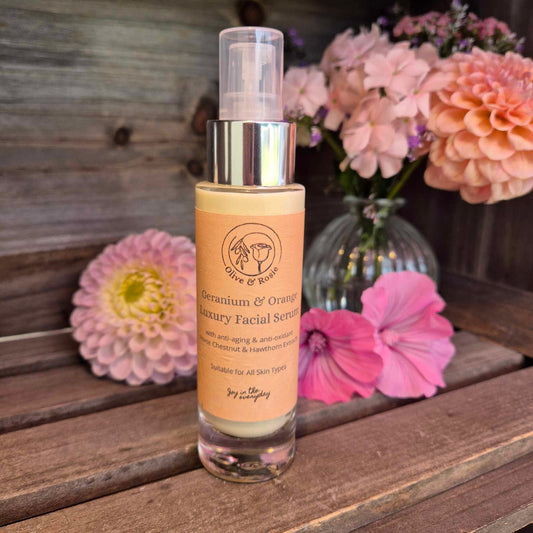 Luxury Facial Serum - Geranium & Orange - Olive & Rosie