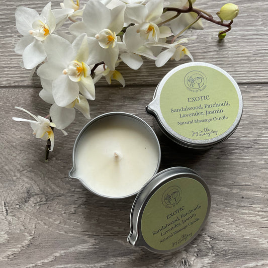 Aromatherapy Massage Candle - Exotic - Olive & Rosie