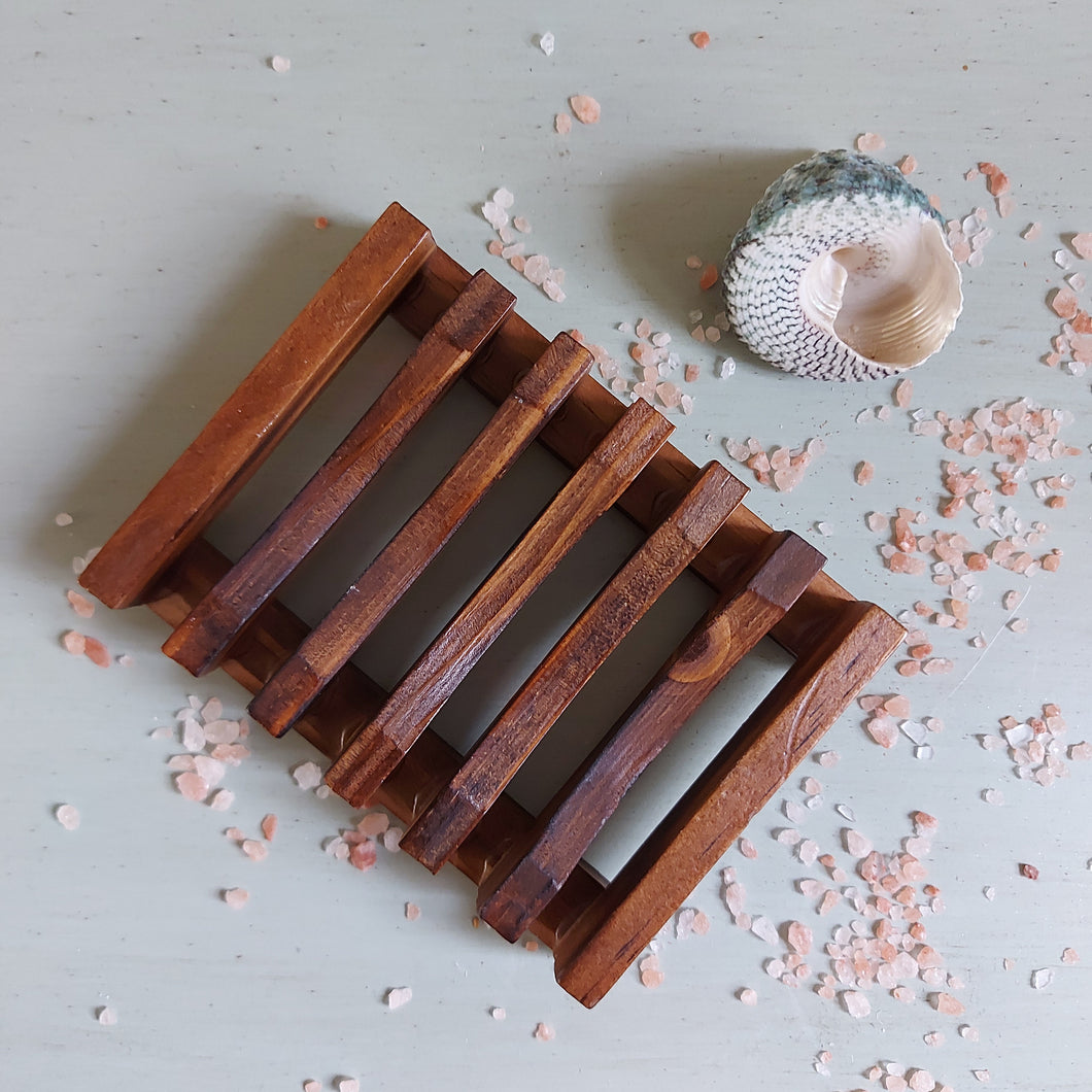 Dark Wood Soap Rack