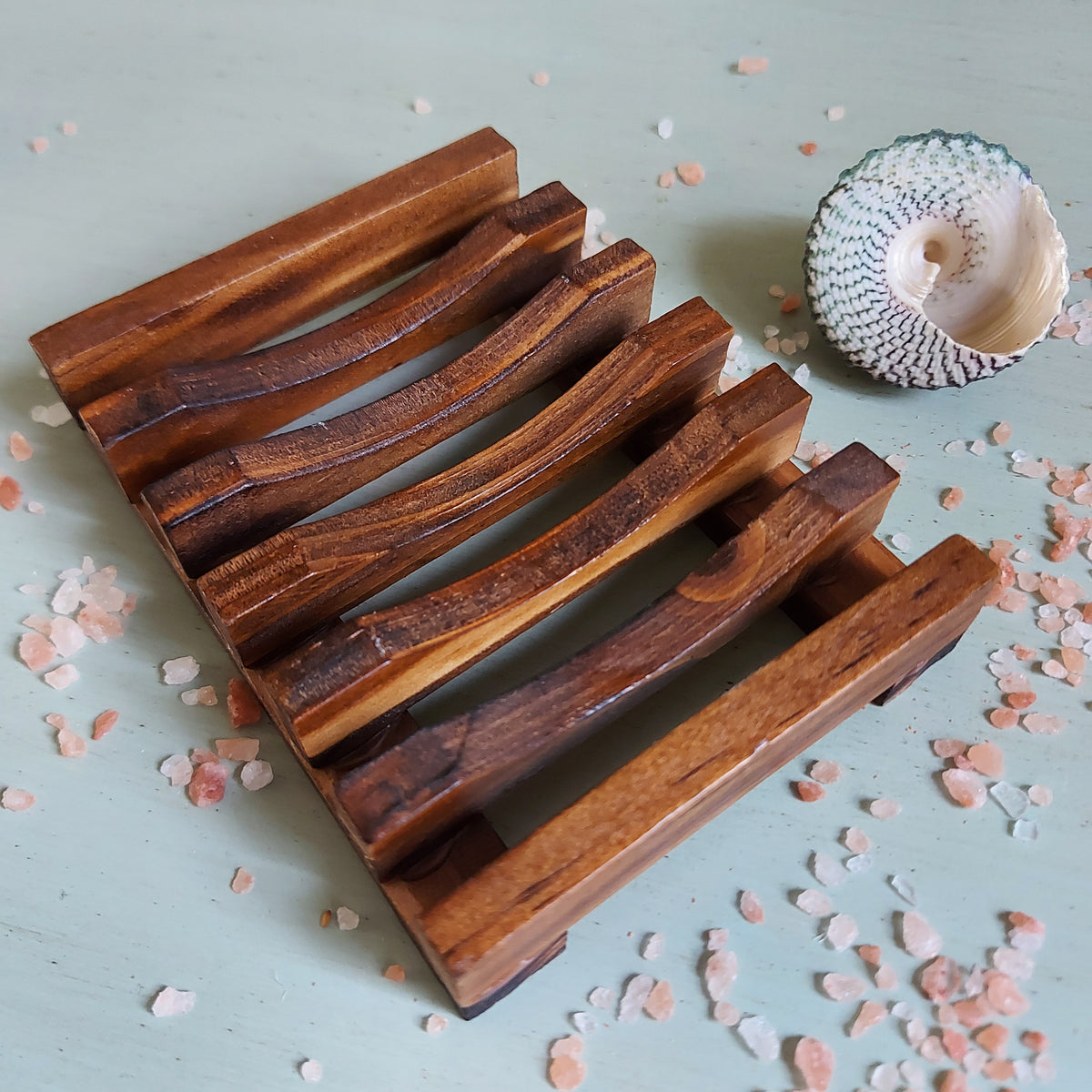 Dark Wood Soap Rack - Olive & Rosie