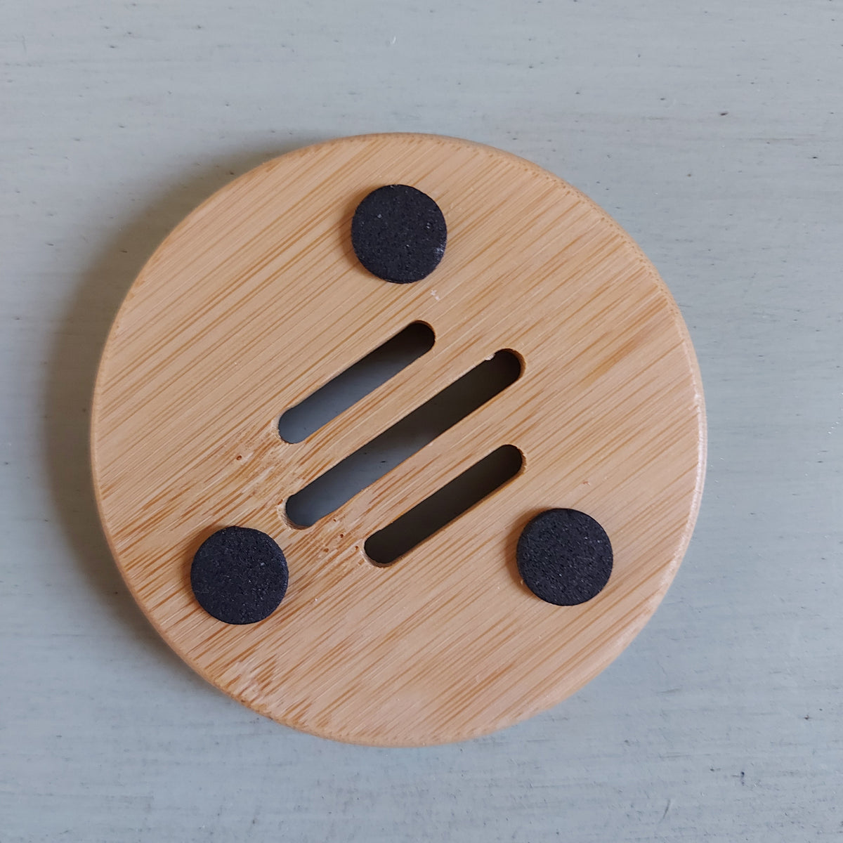 Small Round Wood Shampoo Bar Dish - Olive & Rosie