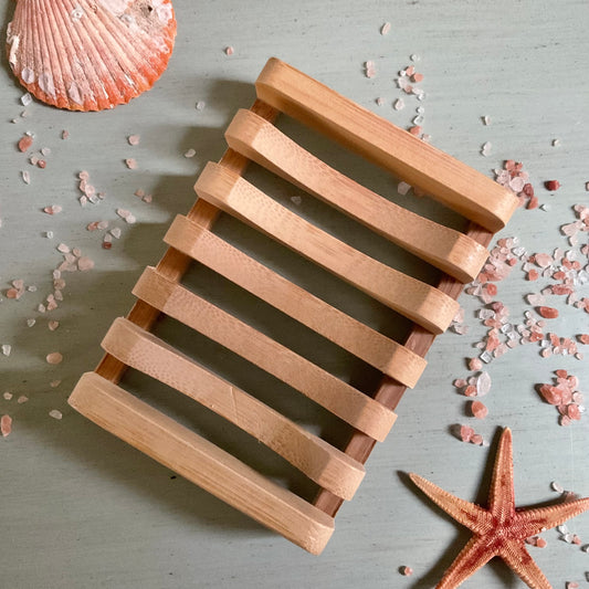 Light Bamboo Wood Soap Rack - Olive & Rosie