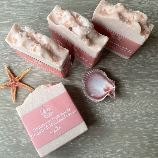 Himalayan Pink Salt & Grapefruit Salt Soap / Spa Bar - Olive & Rosie