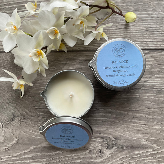 Aromatherapy Massage Candle - Balance - Olive & Rosie