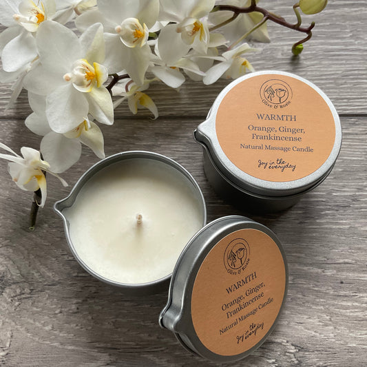 Aromatherapy Massage Candle - Warmth - Olive & Rosie